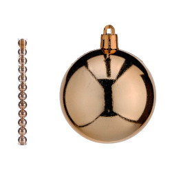 SET 12 BOLAS NAVIDAD 6CM COBRE