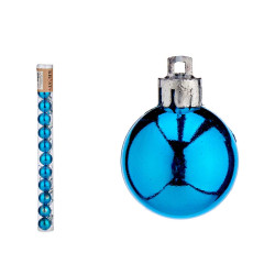 SET 12 BOLAS NAVIDAD 3CM AZULES