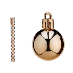 SET 12 BOLAS NAVIDAD 3CM COBRE