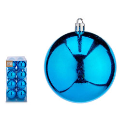 SET 16 BOLAS NAVIDAD 8CM AZULES
