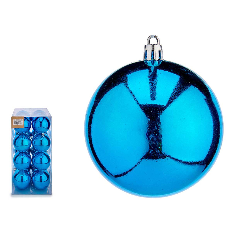 SET 16 PALLINE NATALE 8CM BLU