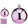 SET 24 BOLAS NAVIDAD 6CM ROSAS
