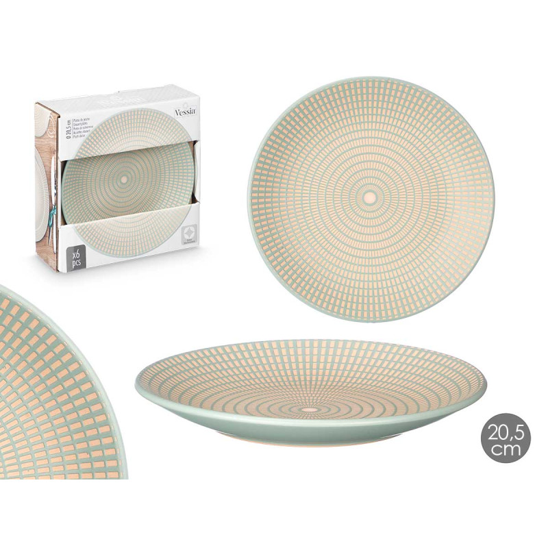 ASSIETTE À DESSERT 20,5 CM GRAVÉE VERTE