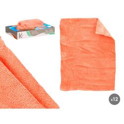 SET 12 CHIFFONS EN MICROFIBRE ORANGE 30X23CM