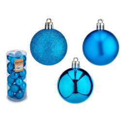 SET 24 BOLAS NAVIDAD 5CM AZUL
