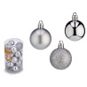 SET 20 BOLAS NAVIDAD 4CM PLATA SURT
