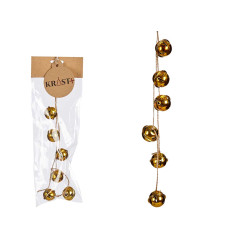 RUBAN GRELOT OR BRILLANT NOEL 3CM