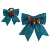 DECORATIVE BOW BLUE 30 X 33 CM