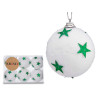 SET 6 BOLAS NAVIDAD ESTRELLAS VERDES 6CM