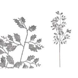 MAZZO FOGLIE PORPURINA 80CM ARGENTO
