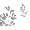 MAZZO FOGLIE PORPURINA 80CM ARGENTO