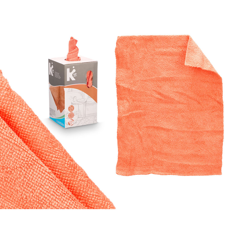 SET 25 CHIFFONS EN MICROFIBRE ORANGE 30X23CM