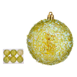 SET 6 BOLAS NAVIDAD VERDE 8CM