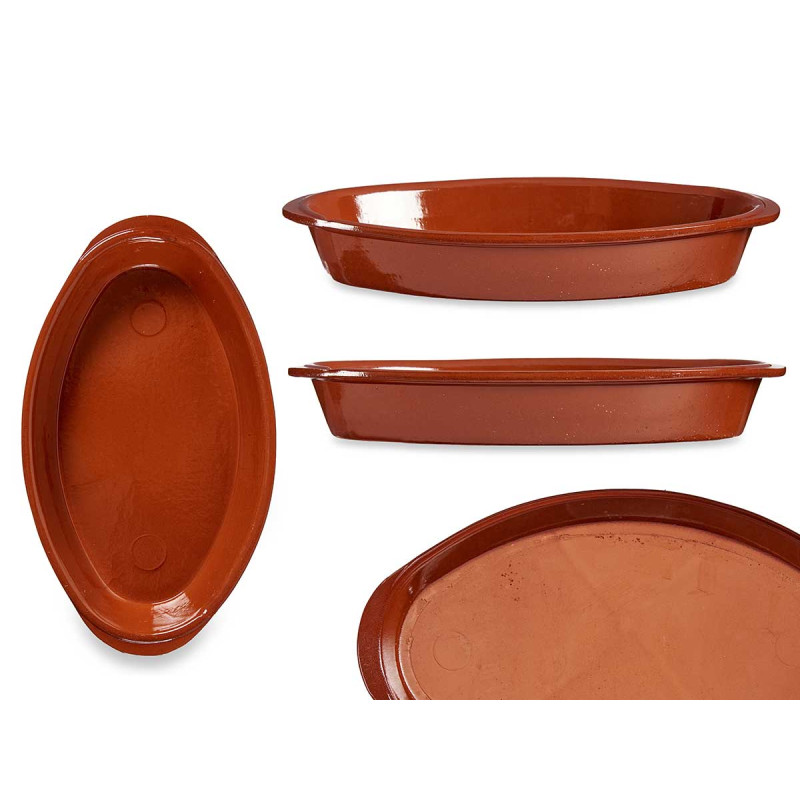 TERRE CUITE / PLAT FOUR OVAL 32 X 18 CM