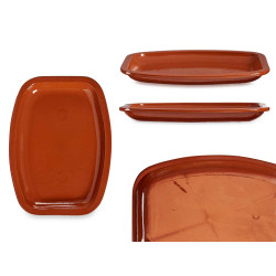 BANDEJA CHATA RETANGULAR 35 X 26 CM