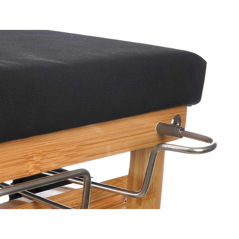 PLANCHERO BAMBU CAJONES NEGRO