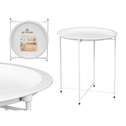 WHITE ROUND FOLDING TABLE