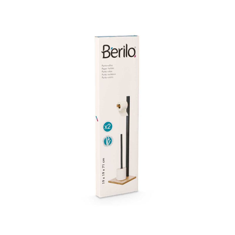 PORTAROTOLO BAMBU NERO 