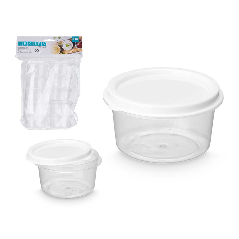 SET 10 ROUND JAR LID 50ML