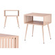 LIGHT BROWN RECTANGULAR SIDE TABLE