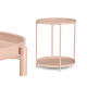 LIGHT BROWN ROUND SIDE TABLE