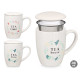 TAZZA PORCELLANA TEA HOUSE TAPPO FILTRO ASS2 340ML