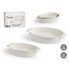 SET 6 OVAL BAKING PLATE CLOSED HANDLE