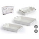 SET 2 RECTANGULAR BAKING PLATE OPEN HANDLE