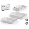 SET 2 RECTANGULAR BAKING PLATE OPEN HANDLE
