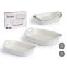 SET 2 RECTANGULAR BAKING PLATE OPEN HANDLE