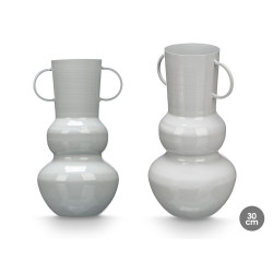 VASE BOULE 30CM GRIS