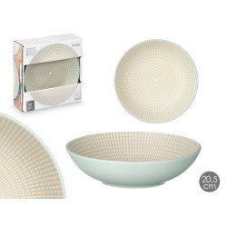 ASSIETTE CREUSE 20,5 CM GRAVÉE VERTE