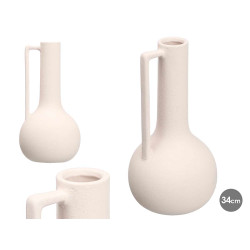 VASE JARRE 34CM BLANC