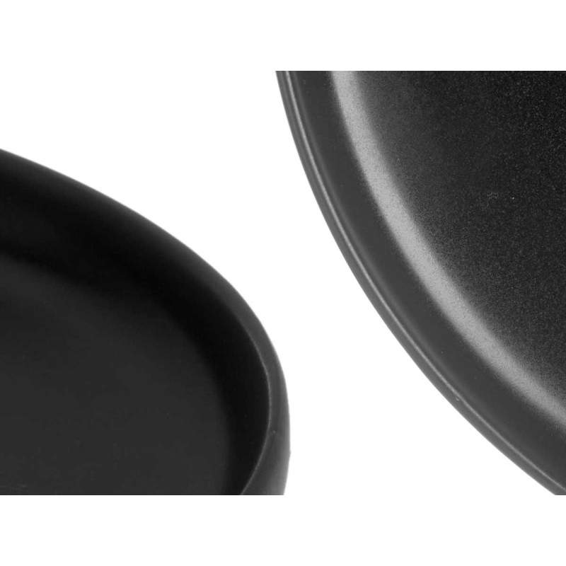 STONEWARE DESSERT PLATE BLACK 20CM