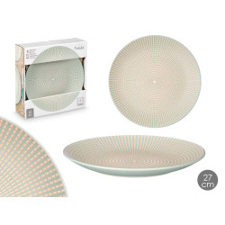 ASSIETTE PLATE 27 CM  GRAVÉE VERTE