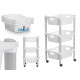 WHITE 3 FLOORS PLASTIC TROLLEY