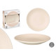 PIATTO PIANO 27 CM INCISO BEIGE 