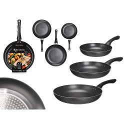 SET 3 PADELLE ALLUMINIO NERO 