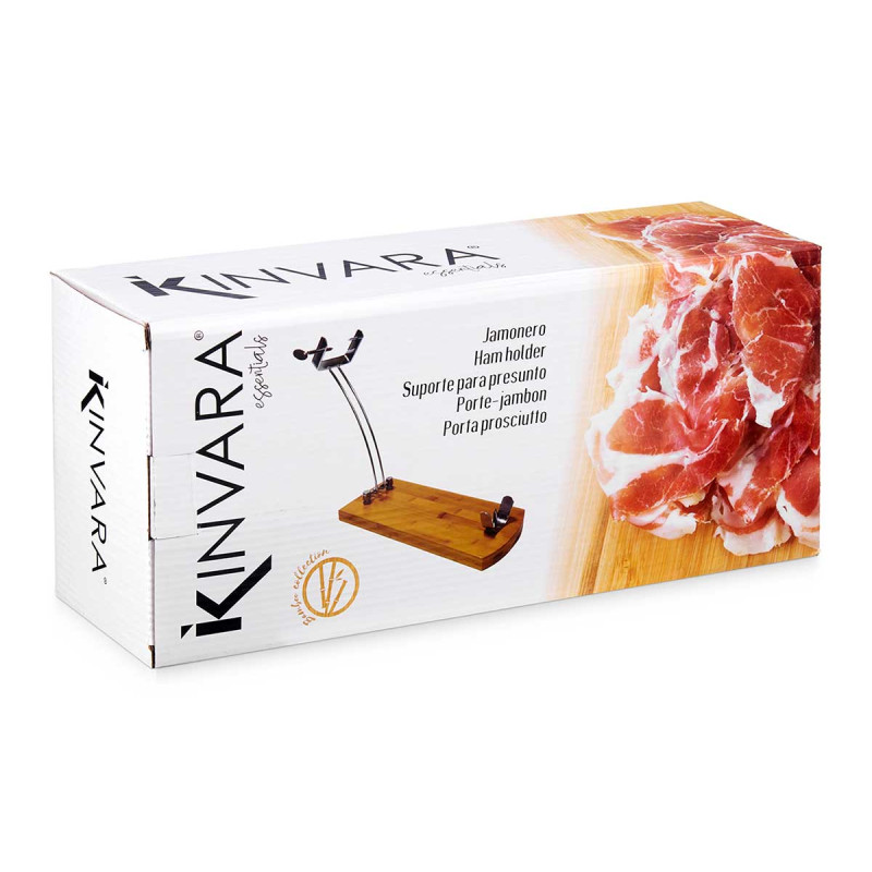 SUPPORT À JAMBON EN BAMBOU 37CM