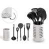 SET 5 UTENSILI SUPPORTO ACCIAIO