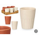 VASO CAFE CON LECHE SURT 2 MARRON BEIGE 300 ML