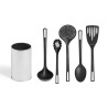 SET 5 UTENSILI SUPPORTO ACCIAIO