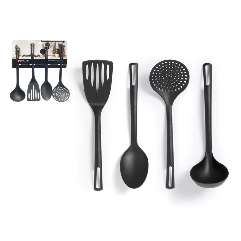 SET 4 USTENSILES NOIR