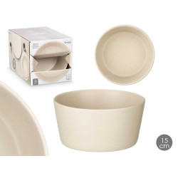 ASSIETTE CREUSE 15 CM LISSE BEIGE