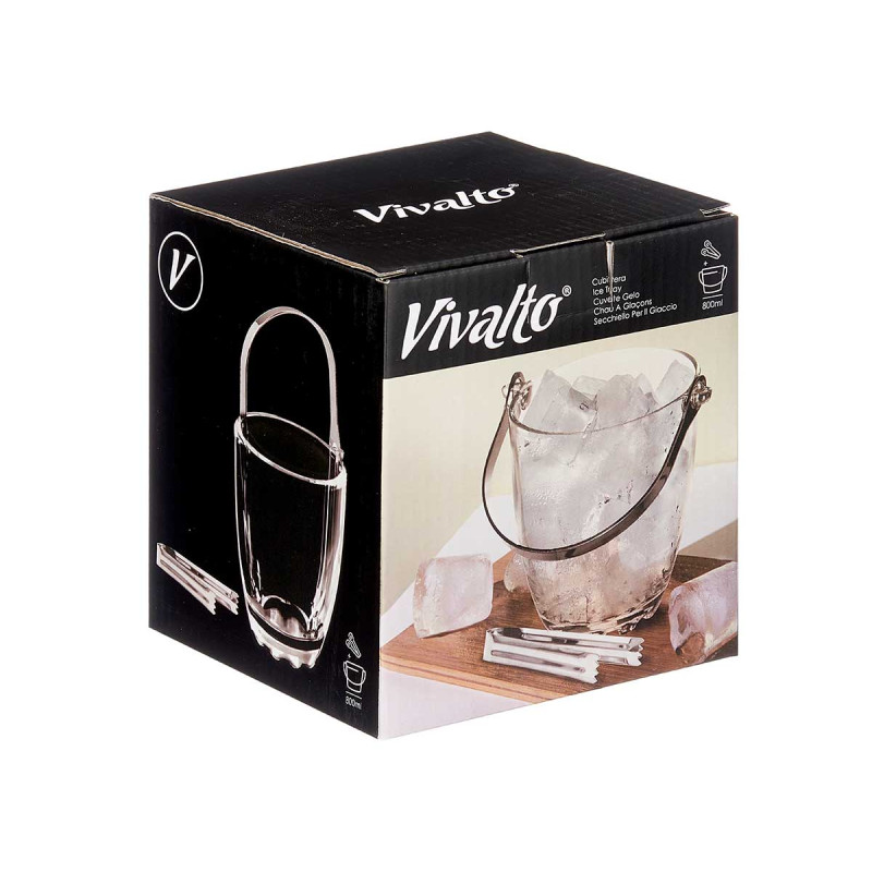 SECCHIELLO GHIACCIO 800ML C MANICO PINZA METALLO