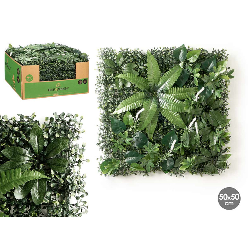 JARDIN VERTICAL HOJA HELECHO 50X50CM