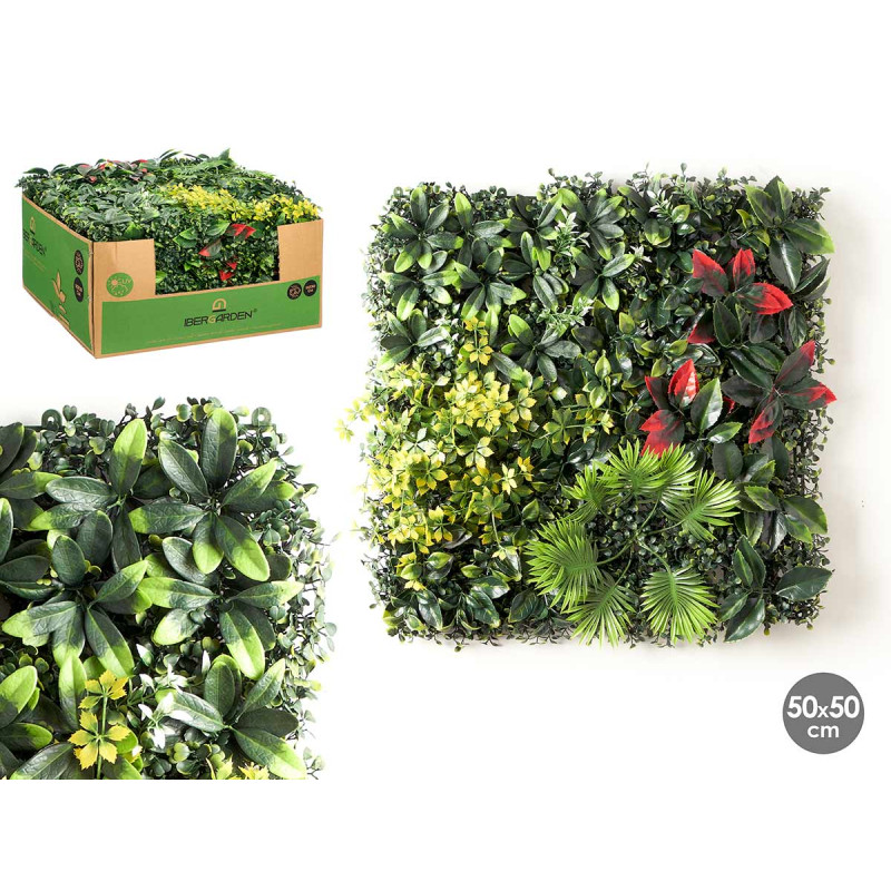 GIARDINO VERTICALE FOGLIA ROSSA 50X50CM