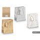 BOLSA ASA LINEAS SURT 3 COL METALICOS 32X26X12CM