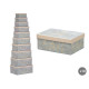 SET 10 CAJAS ESTRELLAS CREMA