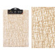 INDIVIDUAL RECTANGULAR RISCAS DOURADO